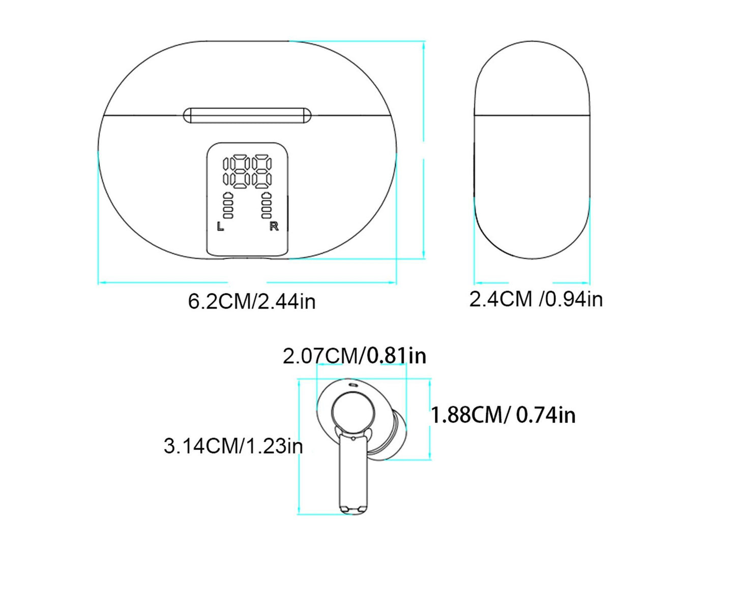 Translator Earbuds Real-Time Language Headphones with BT Connectivity Translation in Over 100 Languages V1263-JX-2799