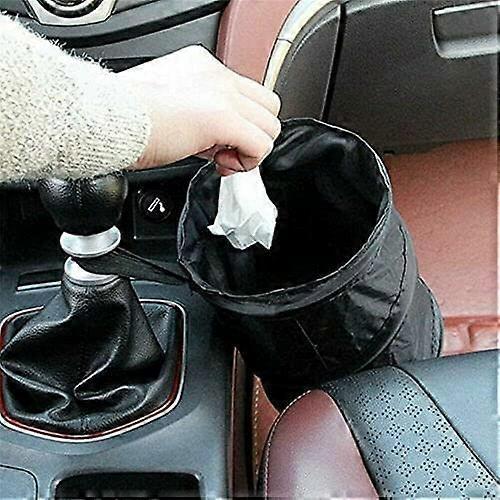 Black Portable Collapsible Car Bin | Trash Can| Bin| Car Bin | Car Accessories | Rubbish Bin | Car Gadgets | V1263-JX-2828