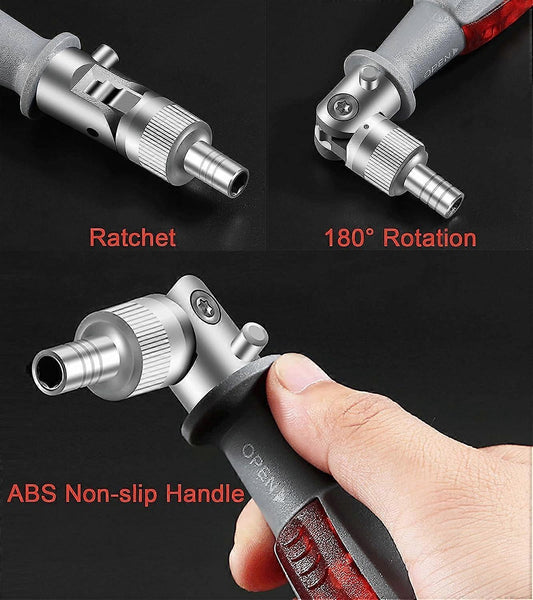 Ratchet Screwdriver with gripic Multi Bit, 10 in 1, Small Pocket Mini Screwdriver, Suitable for Home and V1263-JX-2840