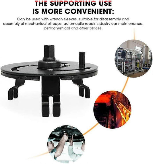 Car Accessory 100-170mm Adjustable 3 Jaw Fuel Tank Lid Wrench Tank Cover Oil Pump Cap Removal Wrench Tool V1263-JX-2844