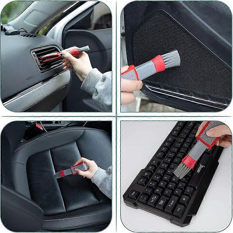 Car Vent Cleaning Brush Microfiber Cleaners for Window Louver Air Conditioner Roller Shutters 2 Pieces V1263-JX-2868