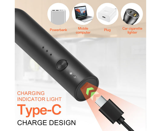 Electric Milk Frother, Rechargeable Handheld Foam Maker, 3 Adjustable Speed Levels, Standable Whisk for V1263-JX-2916