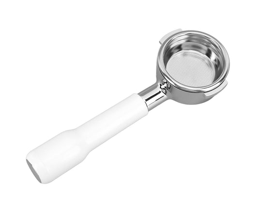 Coffee Portafilter 58mm, E61 Single Layer Filter, Bottomless Handheld Portafilter for Home Coffee Shop, White V1263-JX-2941