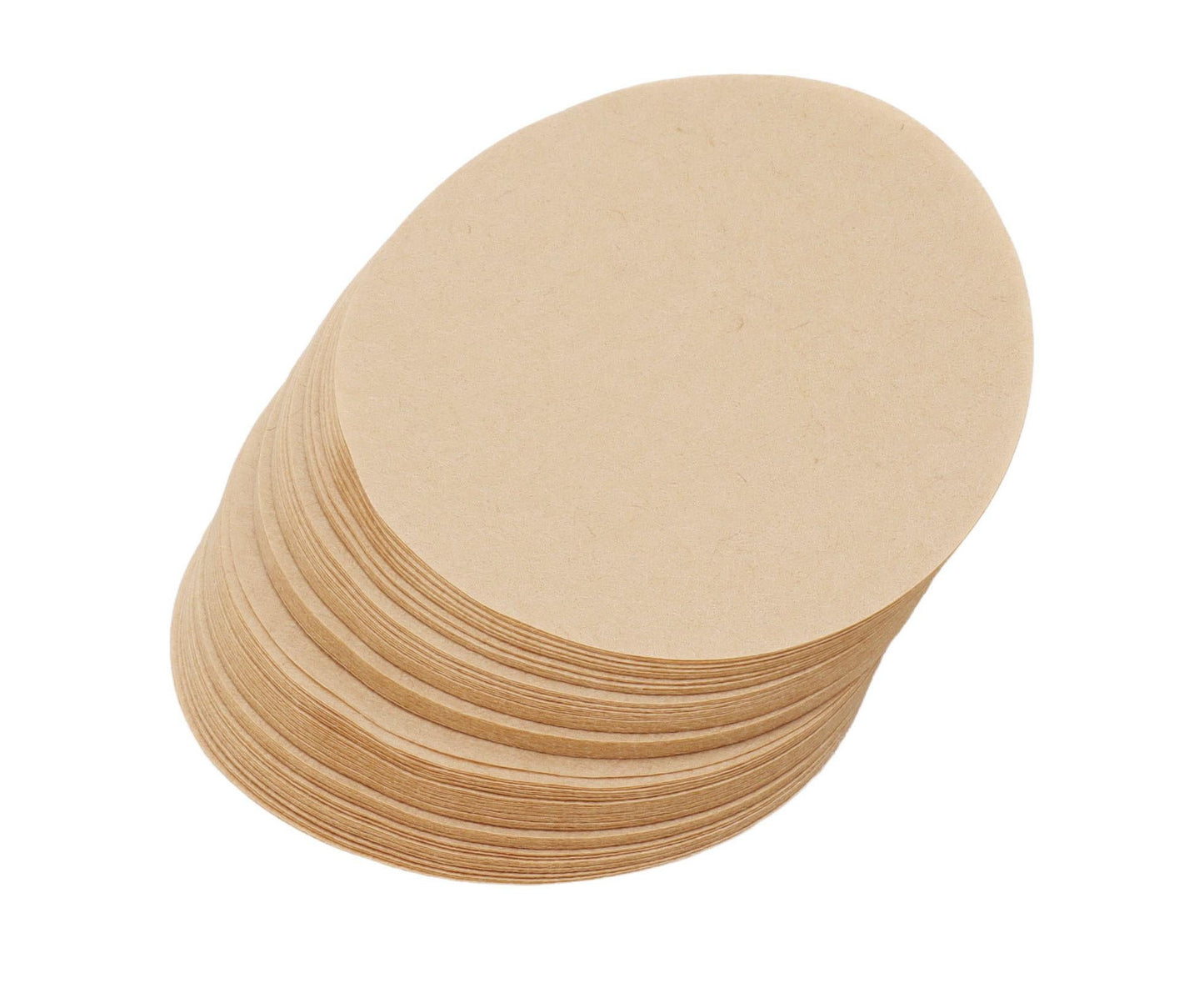 100Pcs 64mm Round Coffee Filter, Unbleached Natural Paper for 1-2 People V1263-JX-2961