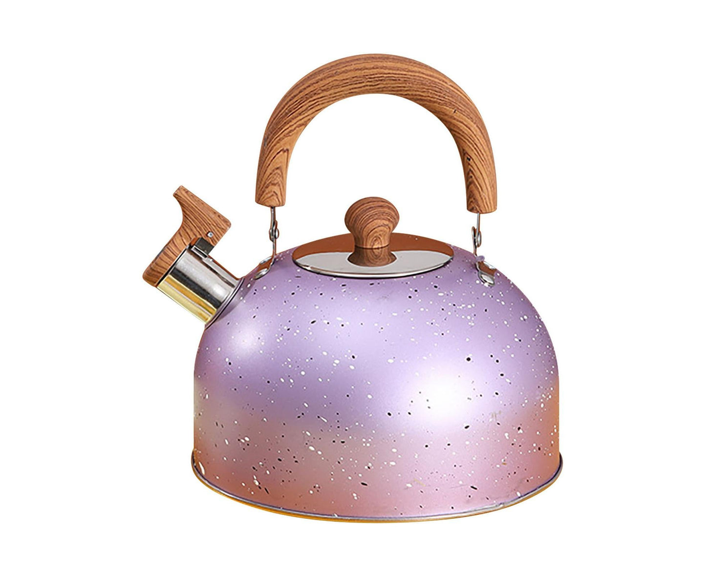 Water Kettle, Stainless Steel Whistle Kettle, Large Capacity Flat Bottom for Gas Induction, 2L, Purple V1263-JX-3009