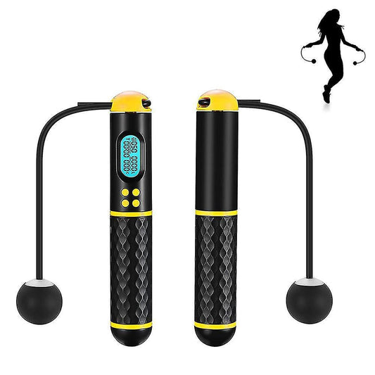 Jump Rope, Digital Weighted Ropeless Skipping Rope, Adjustable Cordless Jumping Rope For Home Fitness V1263-JX-3024