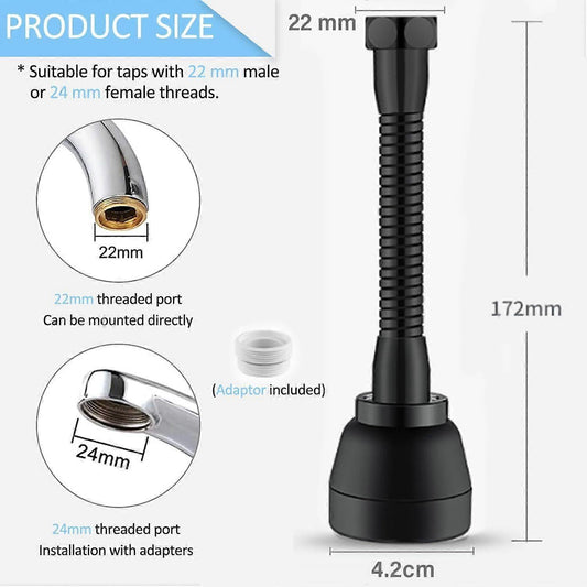3 Modes 360 Swivel Faucet Extension, Swivel Faucet Aerators, Kitchen Sink Spray Head, Extension Faucet V1263-JX-3167