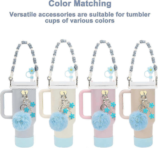 Stanley Cup Accessory Set - Water Bottle Handle Strap, Siliocne Stanley Cup Boot, Stanley Charms Stanley Cup V1263-JX-3188