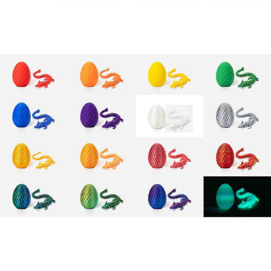 3D Printed Dragon in Egg, Full Articulated Dragon Crystal Dragon with Dragon Egg,50% Offer V1263-JX-3339