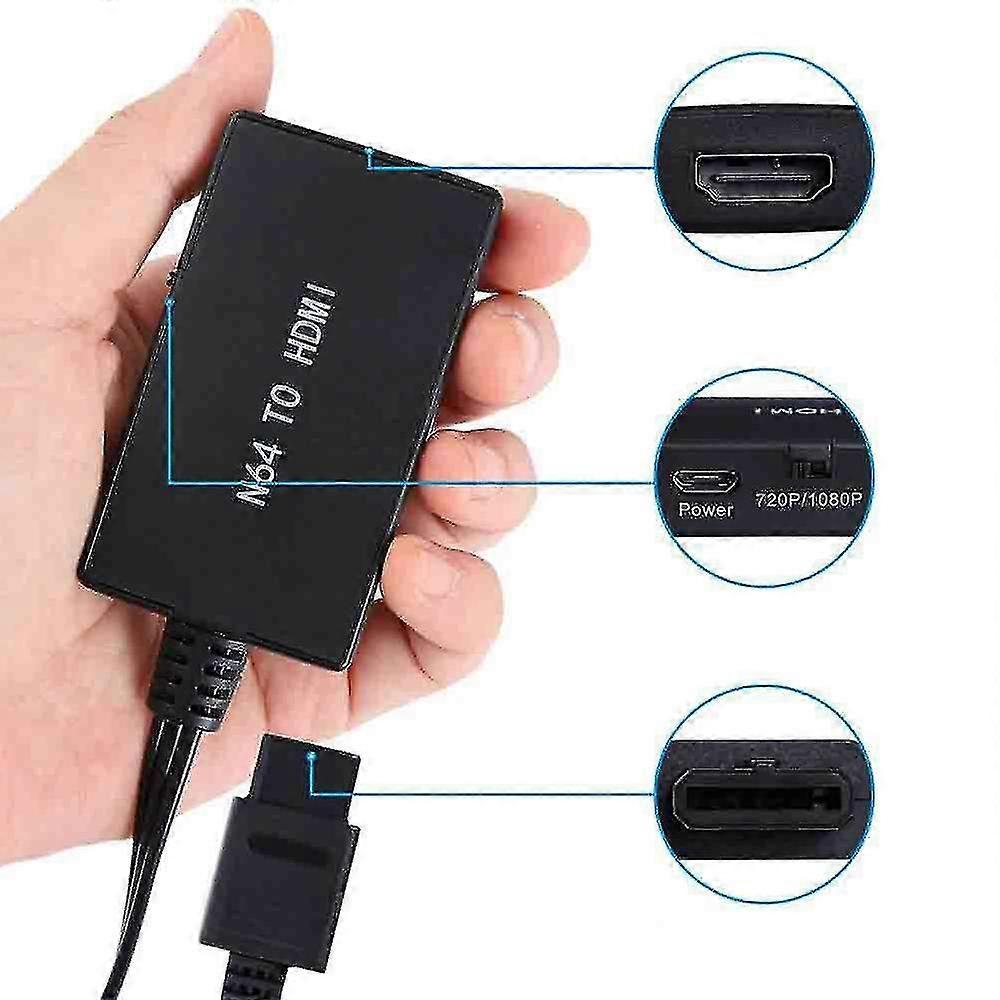 N64 to HDMI Converter HD Link Cable for N64/NGC Consoles V1263-JX-3386