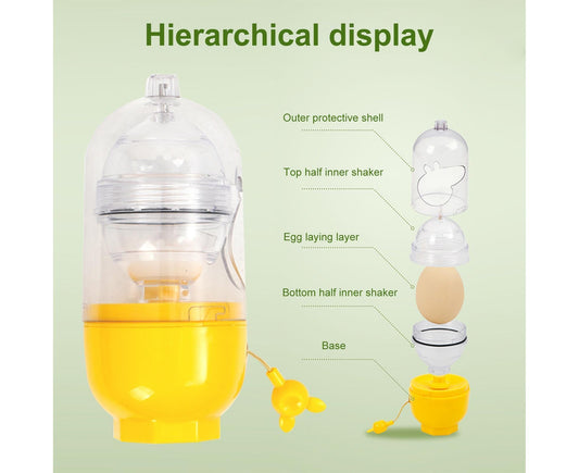 Egg Shaker Reusable Manual Blender Kitchen Tools-Yellow V1263-JX-341