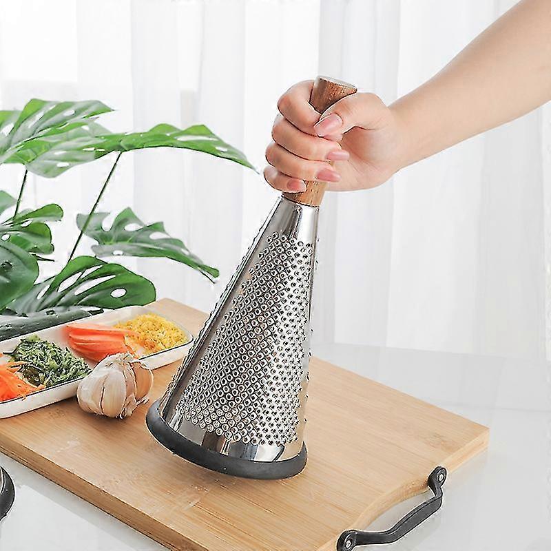 Manual Food Processor - Grater, Grinder & Slicer with Wooden Handle 27cm V1263-JX-3423