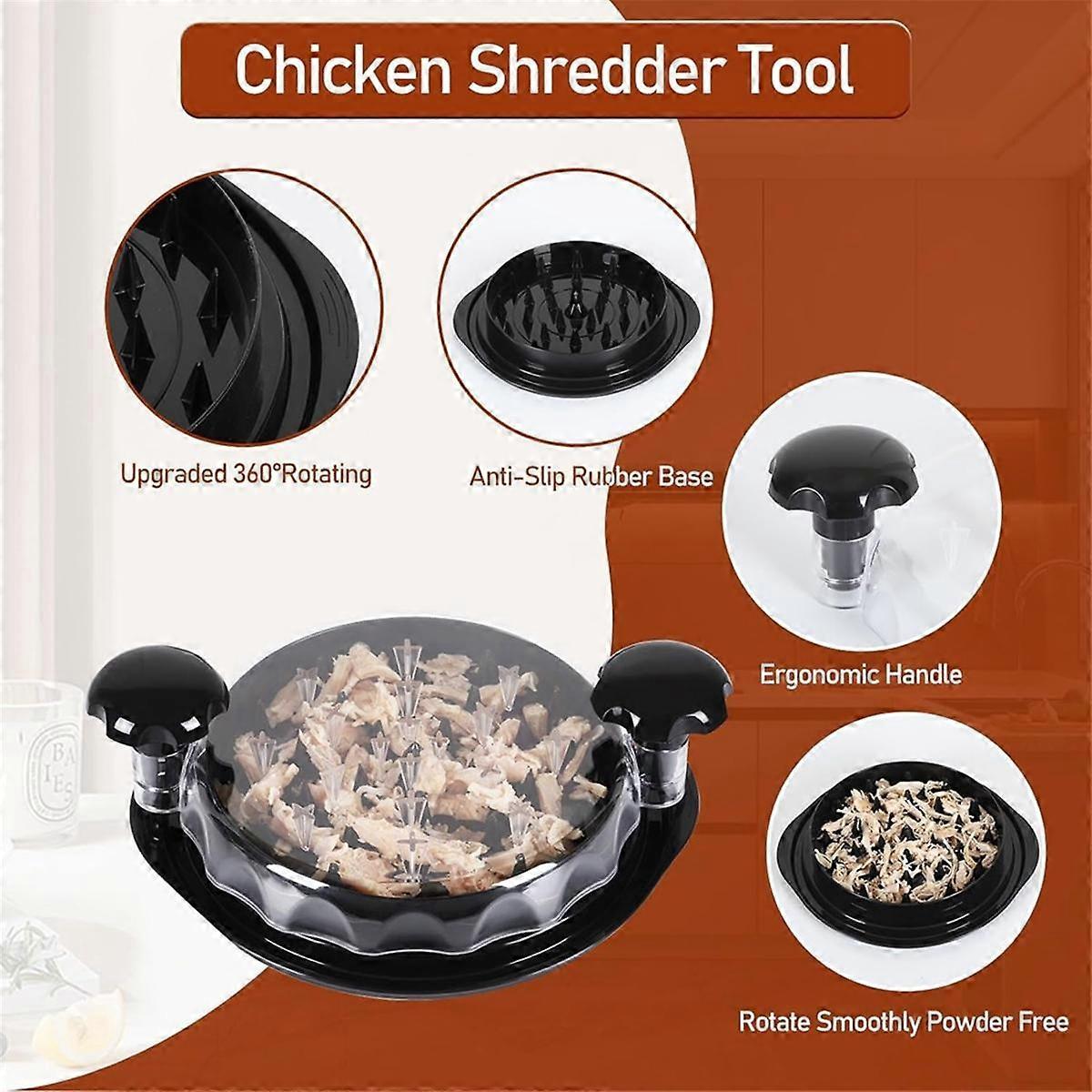 Chicken Shredder Tool - Non-Slip Base & Handles for Easy Shredding V1263-JX-3451