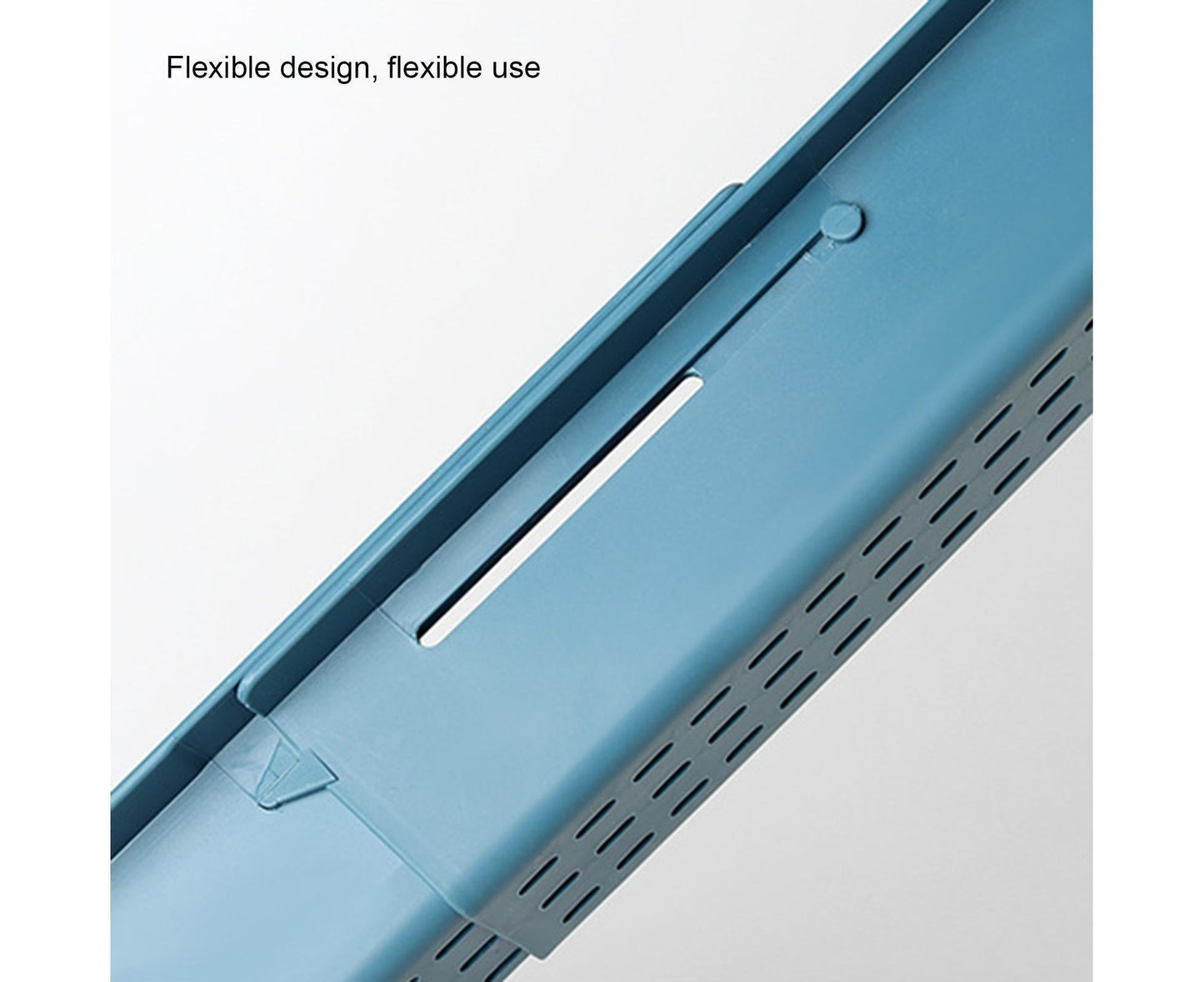 Sink Drain Tray Plastic Quick Drainage Storage Rack-Blue V1263-JX-349