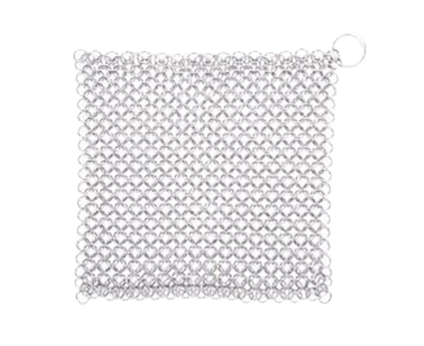 Stainless Steel Cast Iron Skillet Cleaner Chainmail Scrubber-7inch V1263-JX-354