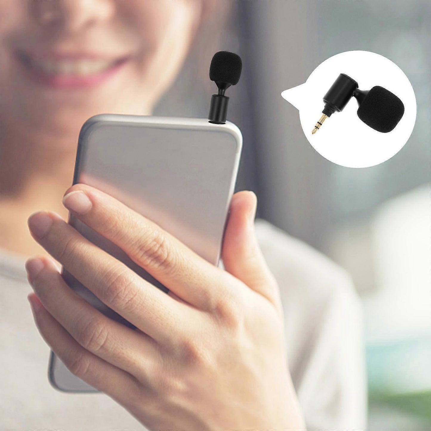 3.5mm Recording Microphone - PC, Smartphone, Podcast, Meeting, Wireless Mic V1263-JX-3656