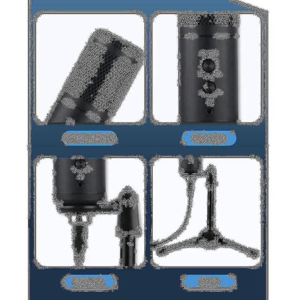 Professional USB Condenser Microphone - Studio Grade Recording Mic V1263-JX-3662
