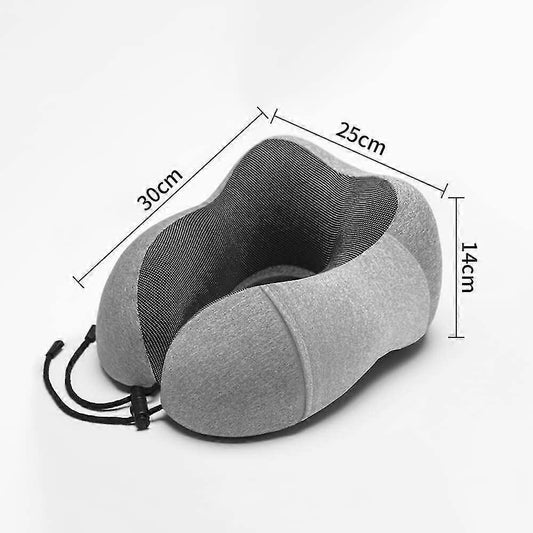 Comfy Memory Foam Travel Pillow for Airplane Car - Gray V1263-JX-3730