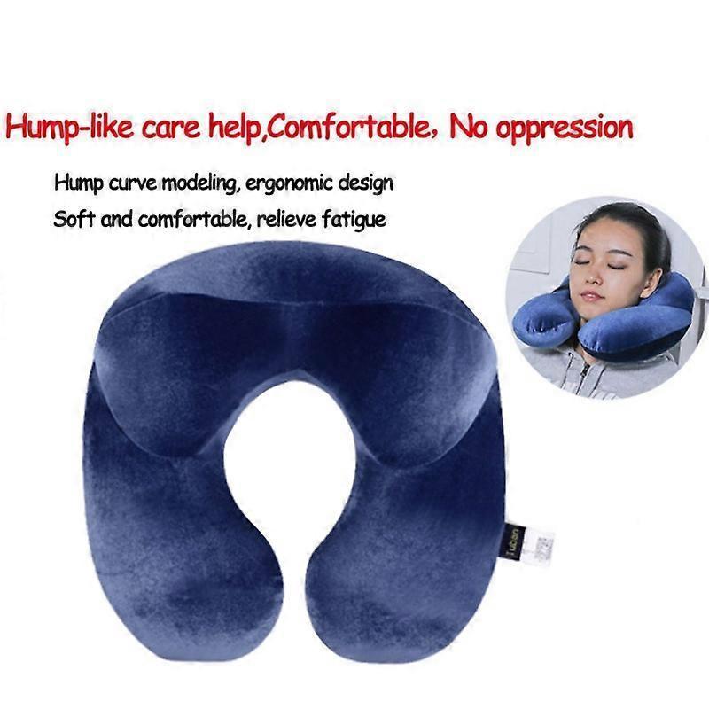Inflatable U-Shape Travel Neck Pillows for Sleep Home Office Airplane Travel V1263-JX-3733