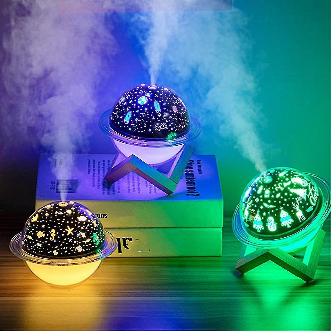 Christmas Planet Humidifier with Night Light, 250ml Air Mist Maker V1263-JX-3755
