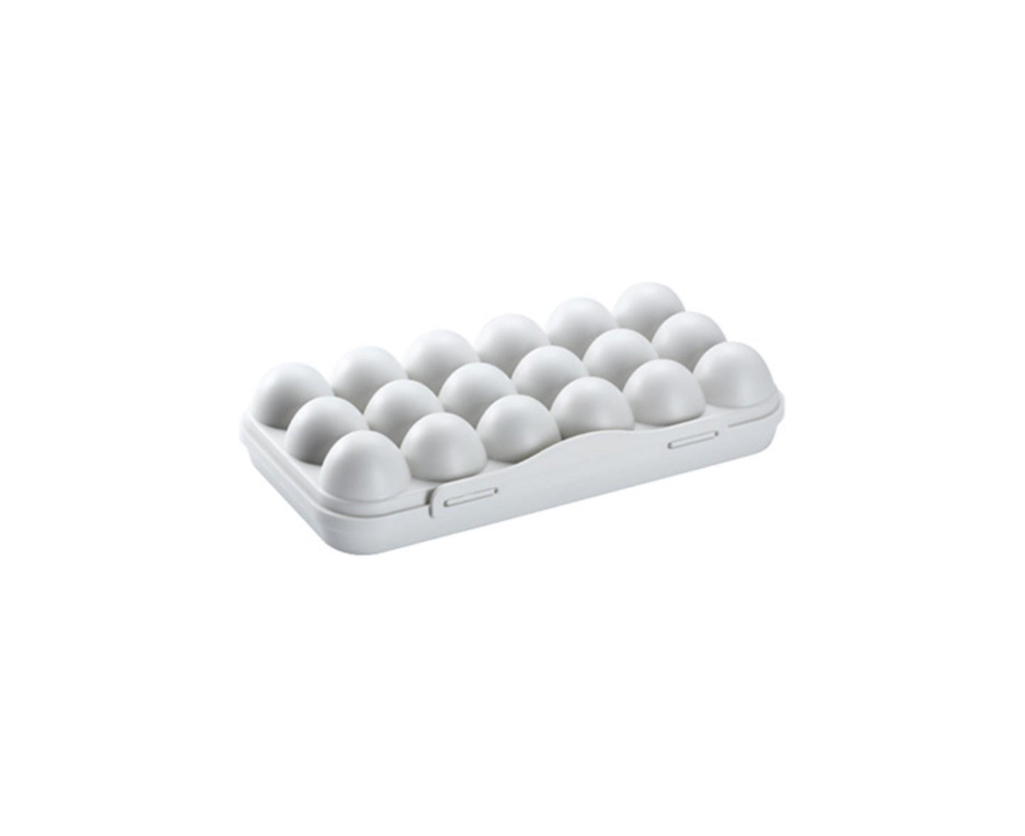 Buckle Type Egg Storage Box with Lid PP Fresh Preservation Egg Organizer Kitchen Tools-Gray 18 Grid V1263-JX-381