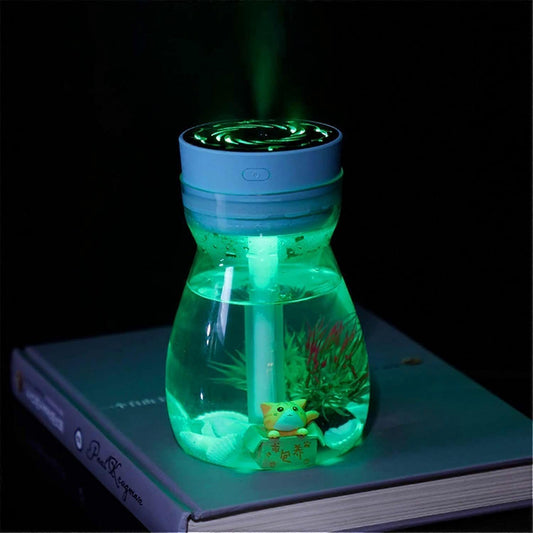 Micro Landscape Mini Humidifier, Cute USB Air Humidifier for Car & Personal Use V1263-JX-3810