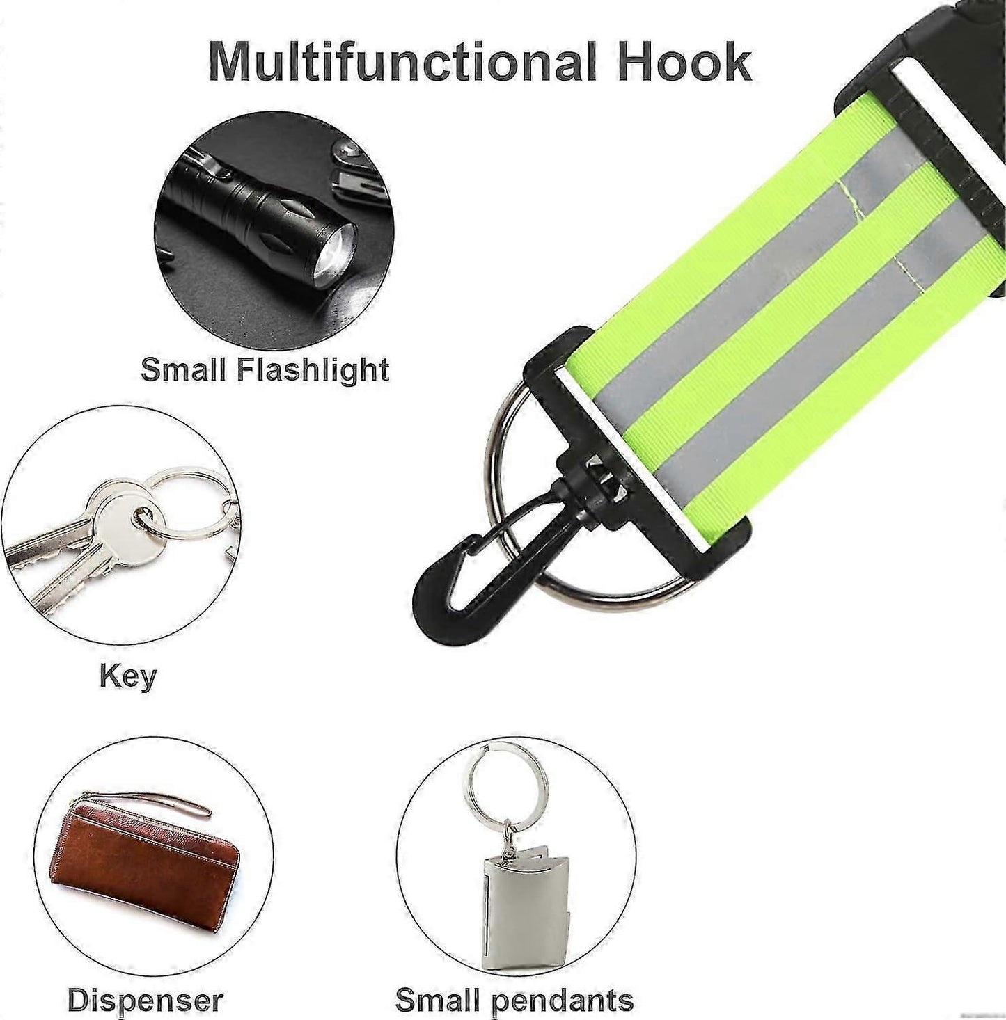 Reflective Sash Belt for Walking, 2pcs Adjustable Night Reflective Running Gear V1263-JX-3836