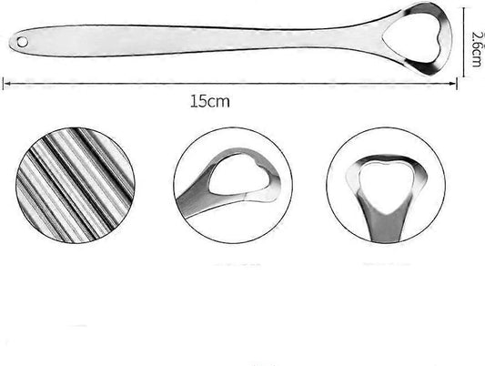 3PCS Practical Stainless Tongue Scrapers, Metal Tongue Cleaner for Oral Hygiene V1263-JX-3891