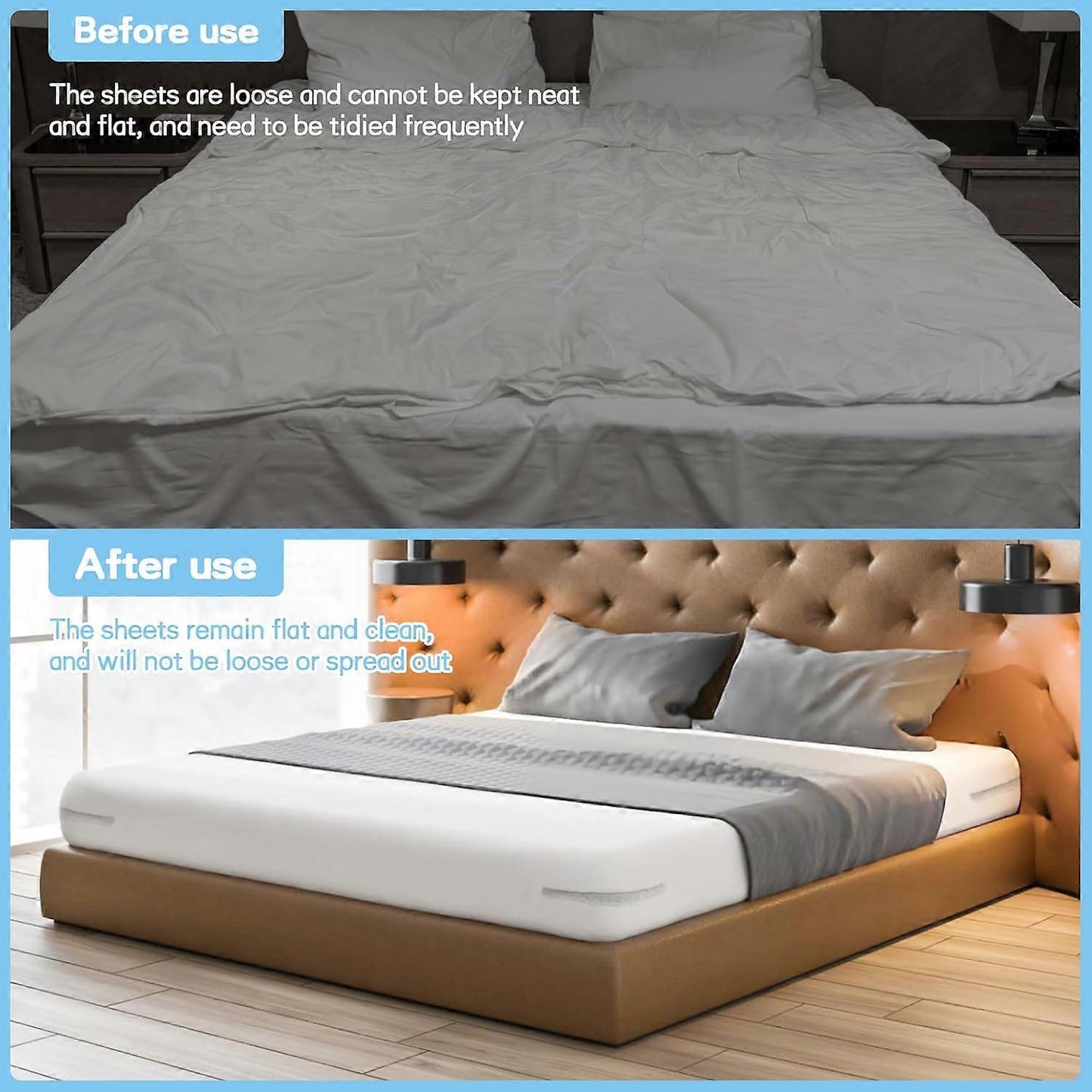 Ultimate Bed Sheet Corner Holder with Mattress Straps V1263-JX-3912