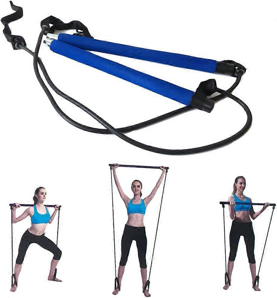 Pilates Bar Kit with Resistance Bands for Home Yoga & Gym Workout V1263-JX-3940