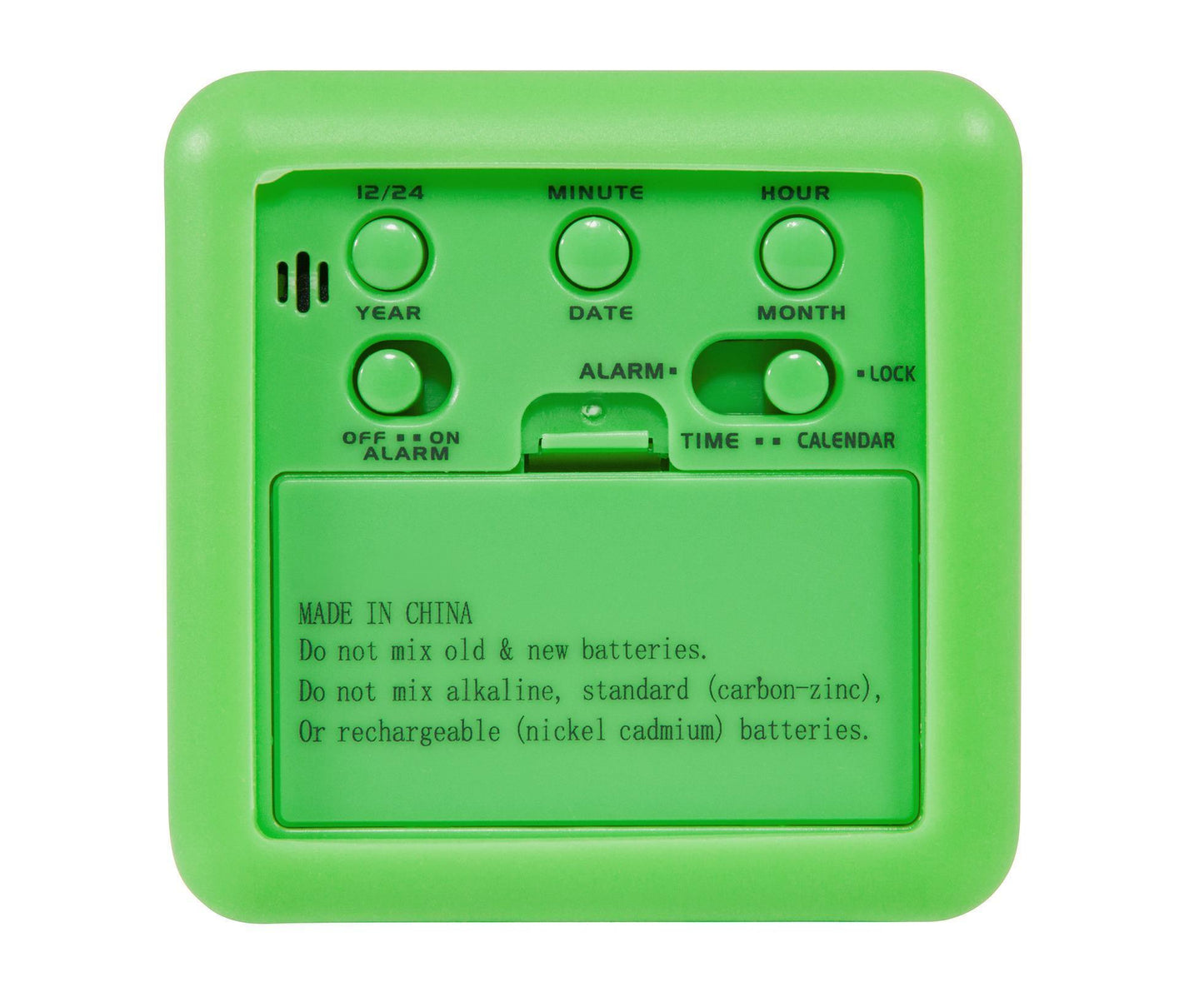 Digital Clock Shock-proof Snooze Function Silicon Cover Electrical LED Clock Household Supplies - Green V1263-JX-399