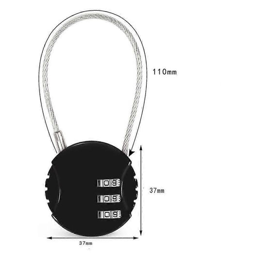 3pcs Digital Combination Luggage Lock - Travel Bag Padlock Set V1263-JX-4061