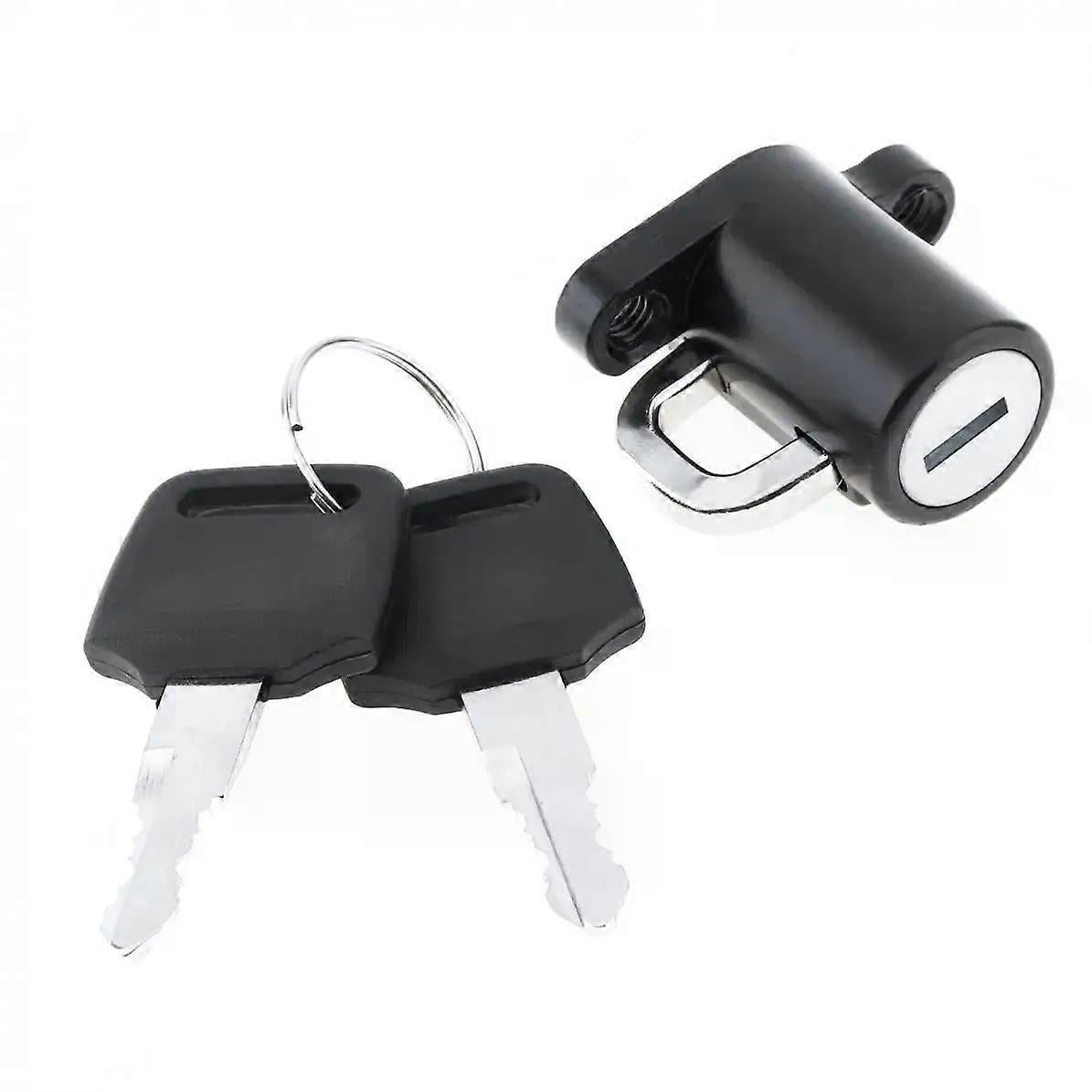 Motorcycle Helmet Lock - Universal Black B-Type with Key V1263-JX-4091