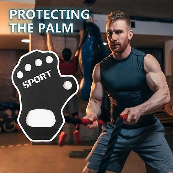 1 Pair Ultralight Workout Hand Grips, Sweat-Absorbing Palm Protection Gloves V1263-JX-4128