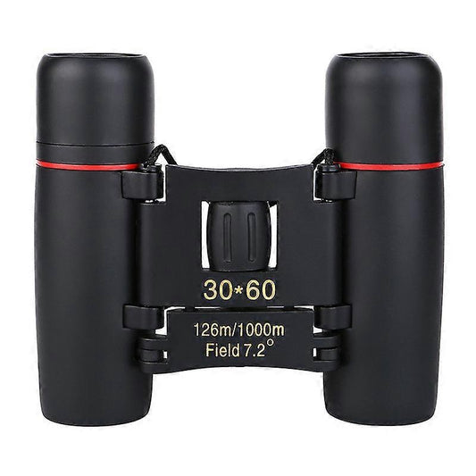 30x60 Foldable Binoculars Red Coated Mini Compact Binoculars for Outdoor Use V1263-JX-4156