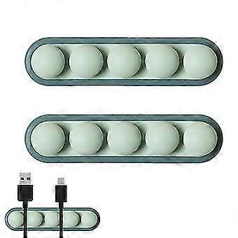 2pcs Cable Clamps Cord Organizer Desktop Wire Holders for Home Office V1263-JX-4234