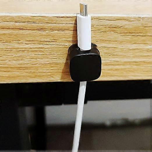 6-Pack Black grip Cable Clips Desk Organizer Adhesive Wire Holder V1263-JX-4248
