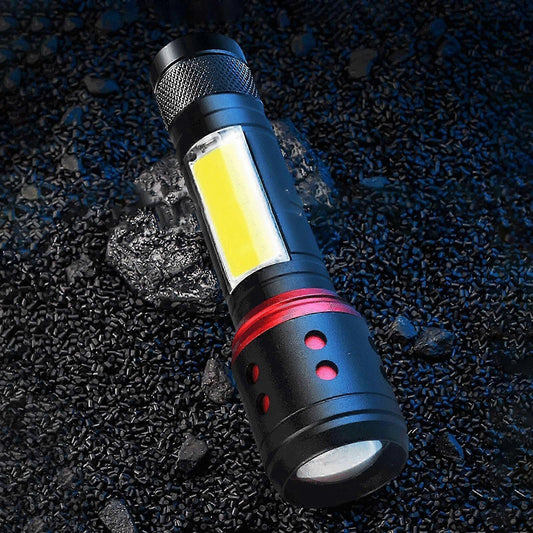 Super Bright LED Tactical Flashlight Zoomable Rechargeable with Multiple Modes V1263-JX-4266