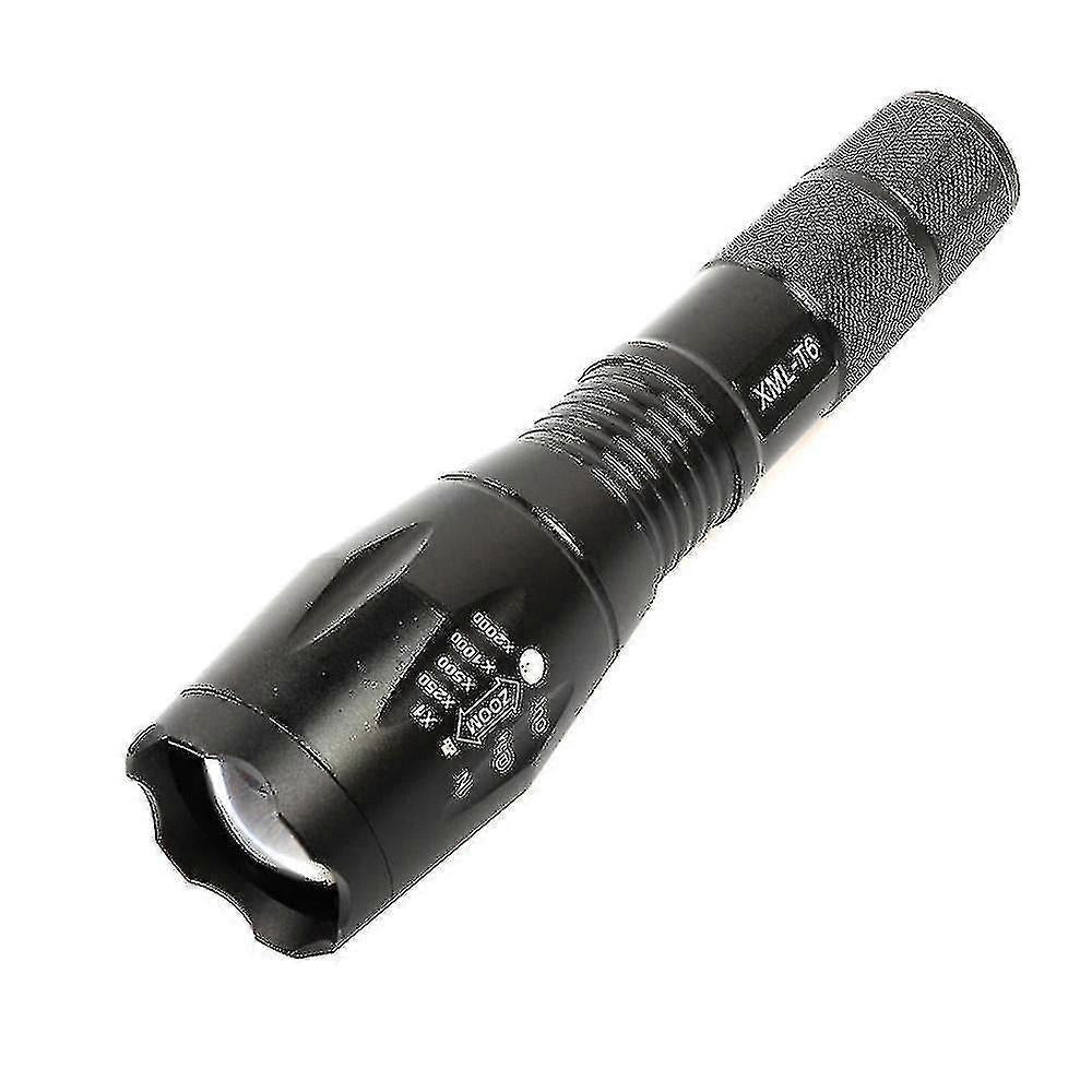 L2 Rechargeable Zoom Flashlight Telescopic LED Torch for Camping & Hiking V1263-JX-4276