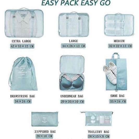 Packing Cubes for Suitcase Waterproof Travel Organizer Bags Set V1263-JX-4327