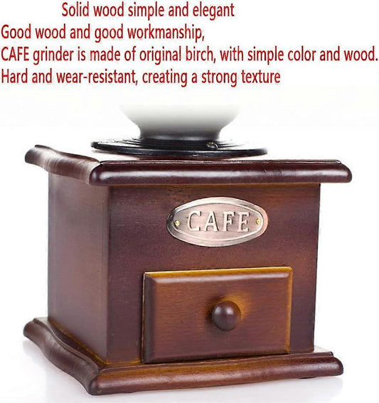 Vintage Hand Coffee Grinder - Manual Crank Flower Grinder with Classic Design V1263-JX-4435