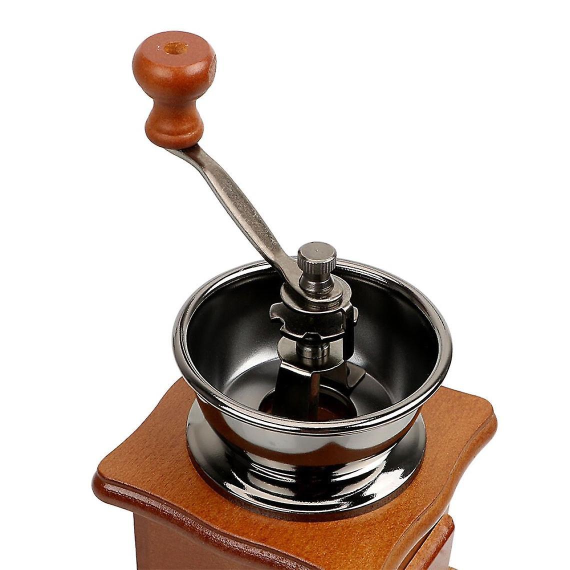 Wooden Hand Coffee Grinder - Manual Roller Mill with Ceramic Burrs V1263-JX-4442