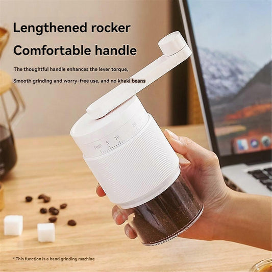 Hand-Crank Coffee Grinder - Small Manual Bean Grinder with Vintage Design V1263-JX-4444