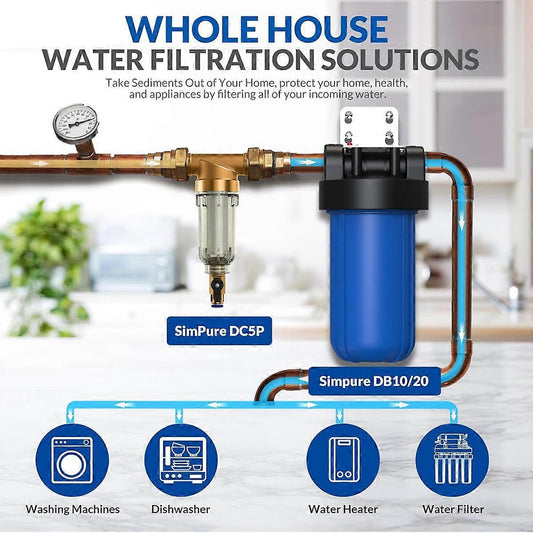Reusable Sediment Water Filter Pre-Filter for Well Water Pipes V1263-JX-4597