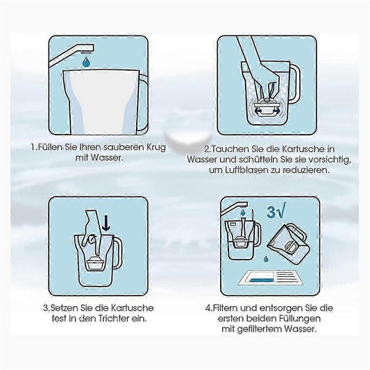 3pcs Maxtra Compatible Water Filter Cartridges for Pitchers V1263-JX-4600