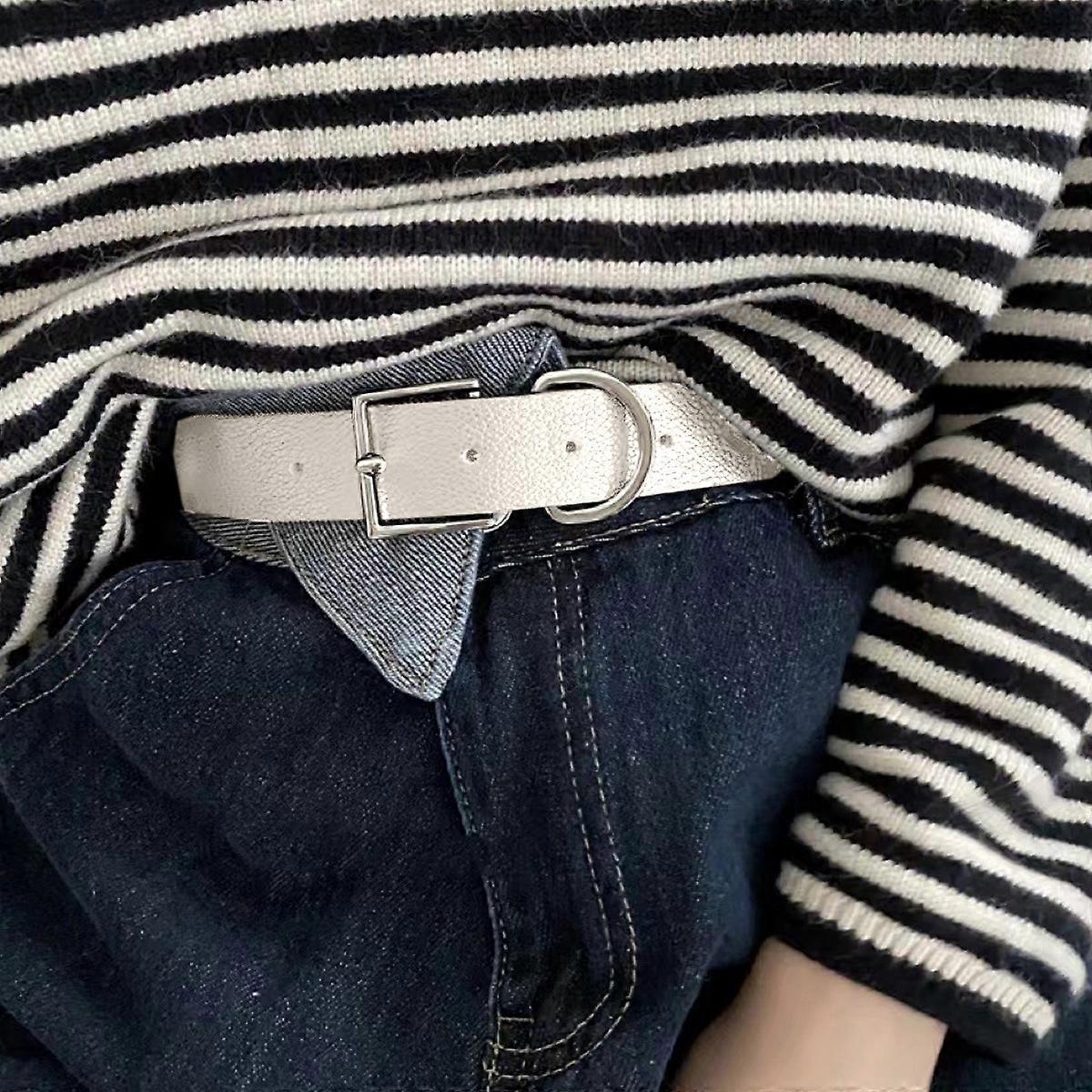 Women's PU Leather Belt for Jeans, Fashion Alloy Buckle V1263-JX-4653
