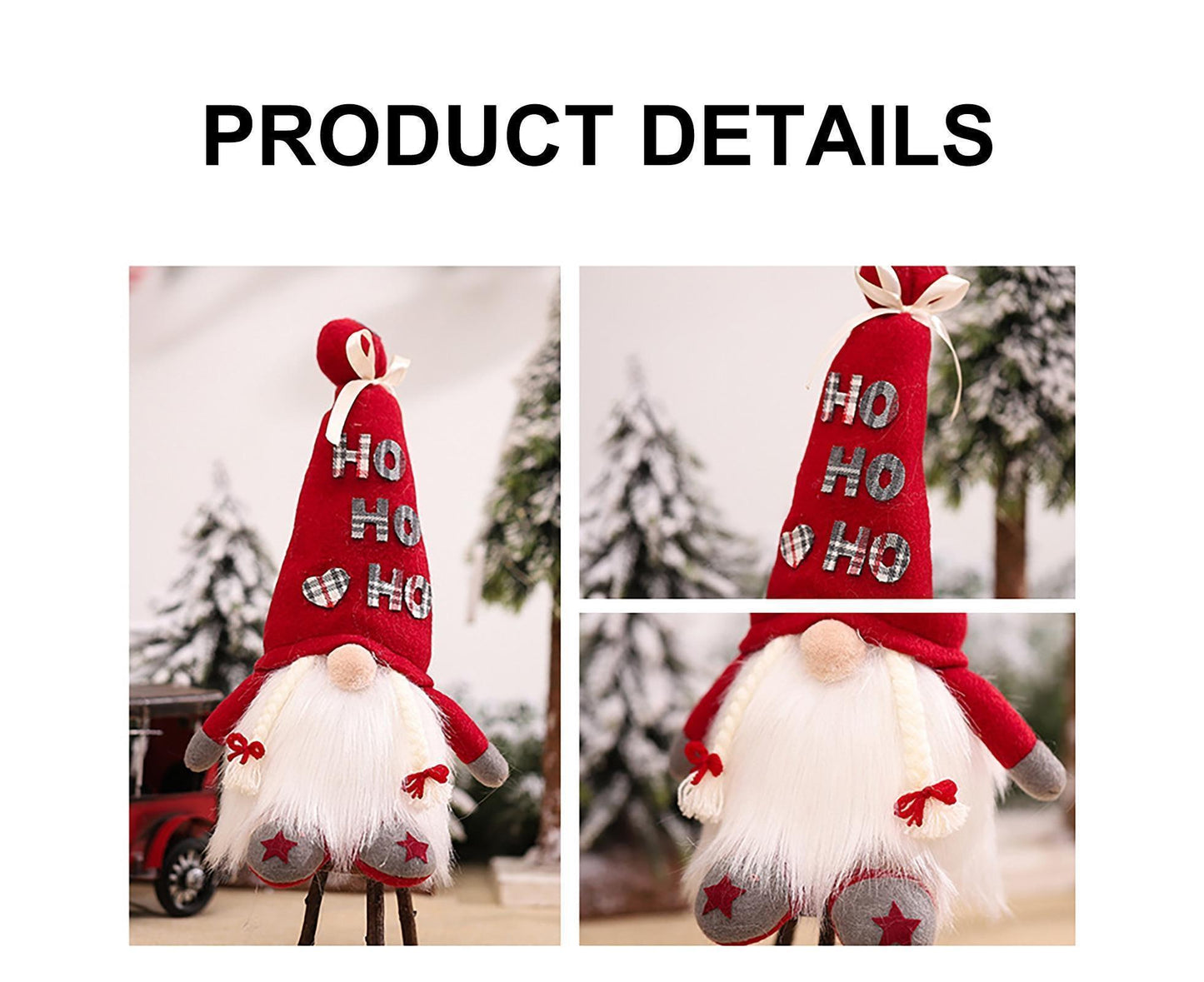 Creative Dwarf Shape LED Doll Decor Cute Exquisite Flannel Doll Display for Home-Red V1263-JX-467