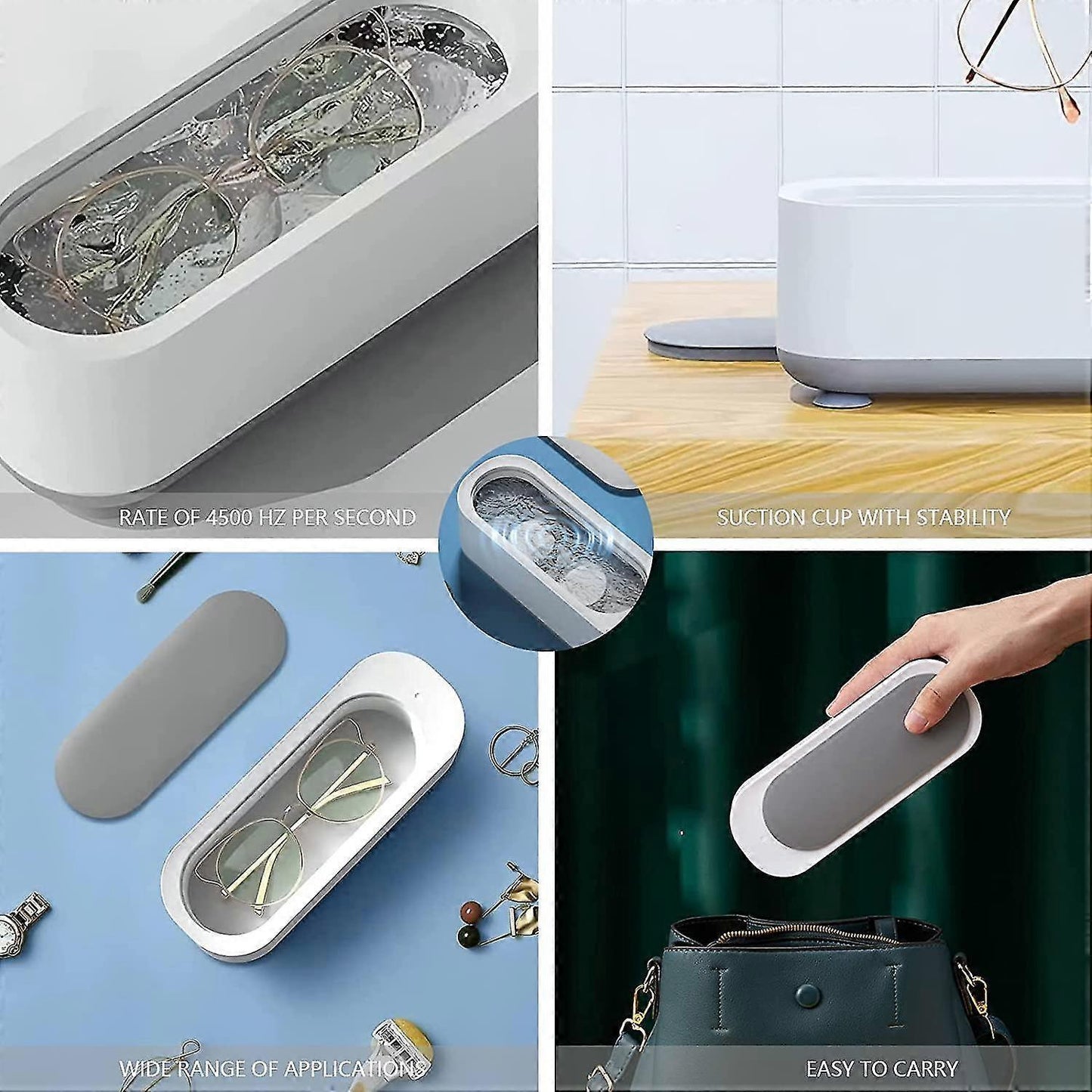 Low-Noise 45kHz Ultrasonic Jewelry Cleaner Machine for Glasses & Retainers V1263-JX-4694
