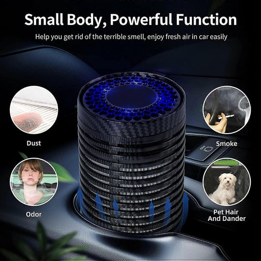 Car Air Purifier for Smoke, Mini Travel Quiet Personal Air Cleaner V1263-JX-4772