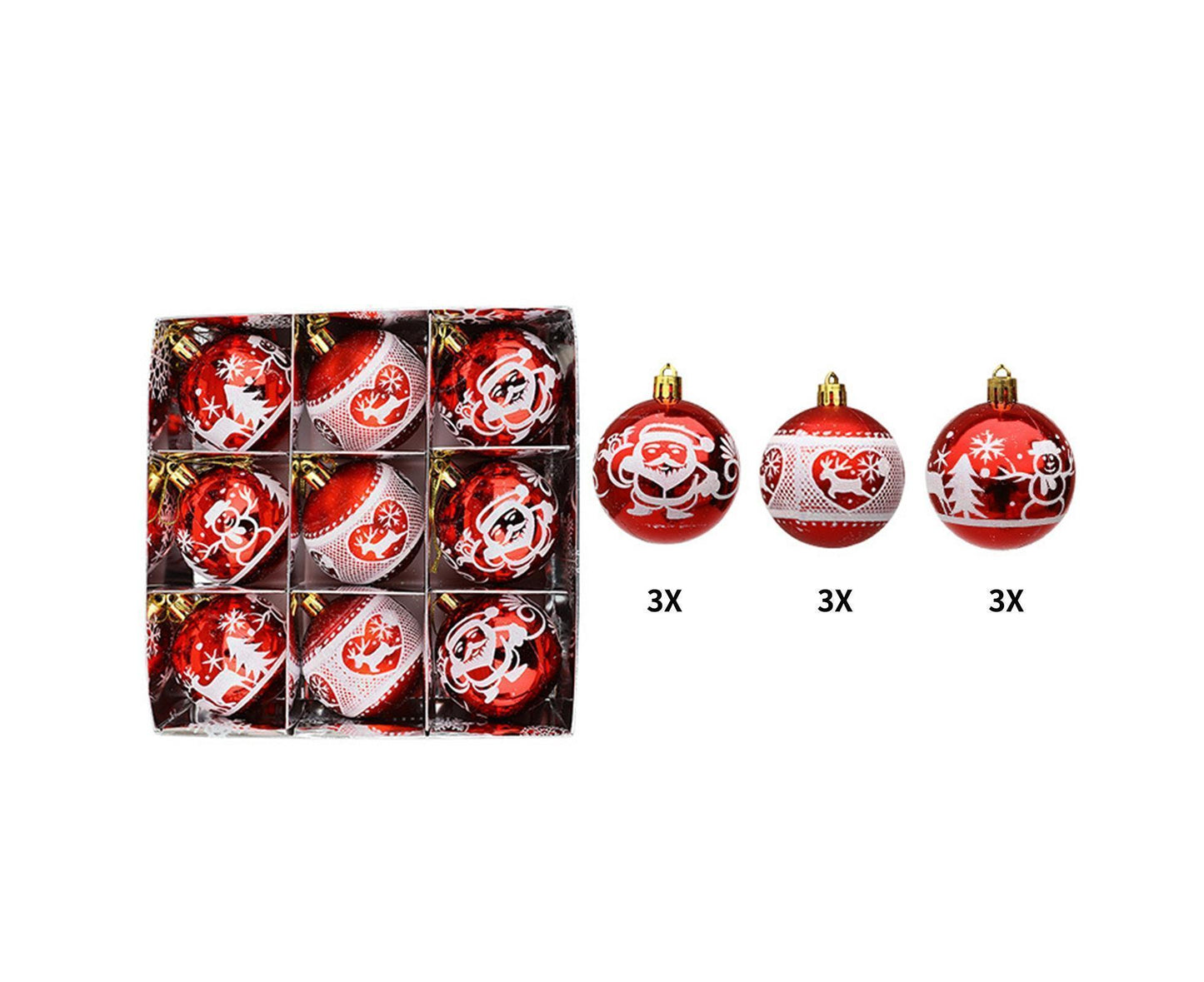 Christmas Ball Pendant for Christmas-Red V1263-JX-478